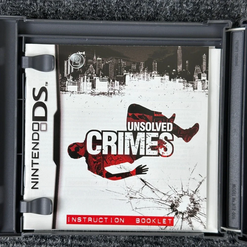Unsolved Crimes Nintendo DS‎ Complete CIB Mystery Detective Investigation Game